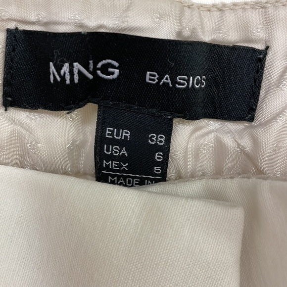 Mango white cotton pants sz 6 - Picture 3 of 6